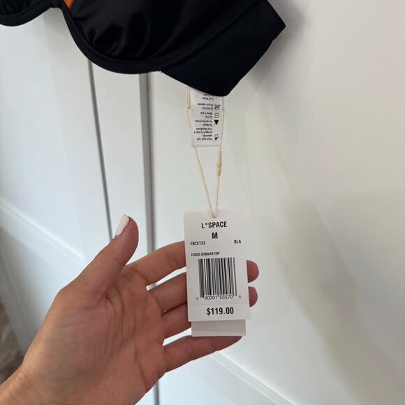 L*Space Fused Zendaya Bikini Top – Black & Sienna Layered (Size M, NWT) - Picture 7 of 9